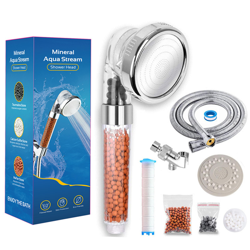 Negative ion showerhead Tomalin shower head pressurized water-saving large size handheld pressurized shower head bathroom set full figure