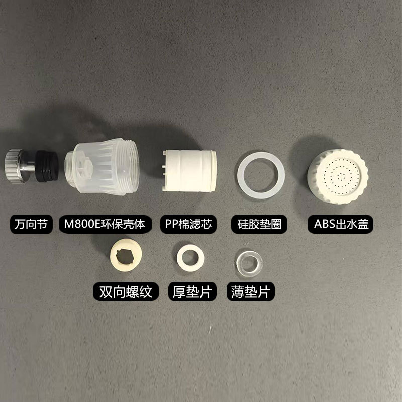 Tap water filter, kitchen faucet splash guard, extended nozzle, water purifier, chlorine removal, showerhead filter core details Picture