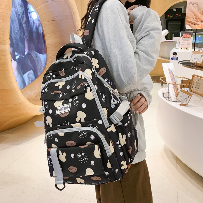 ins large-capacity backpack for female high school and junior high school students, birthday schoolbag for primary school, outdoor leisure travel backpack details Picture