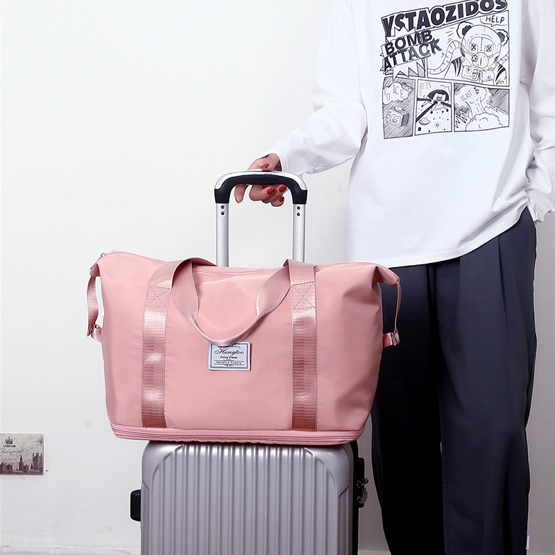 Wholesale travel bags, sports and fitness bags, foldable dry-wet separated travel bags, large-capacity student handbags, printed full figure