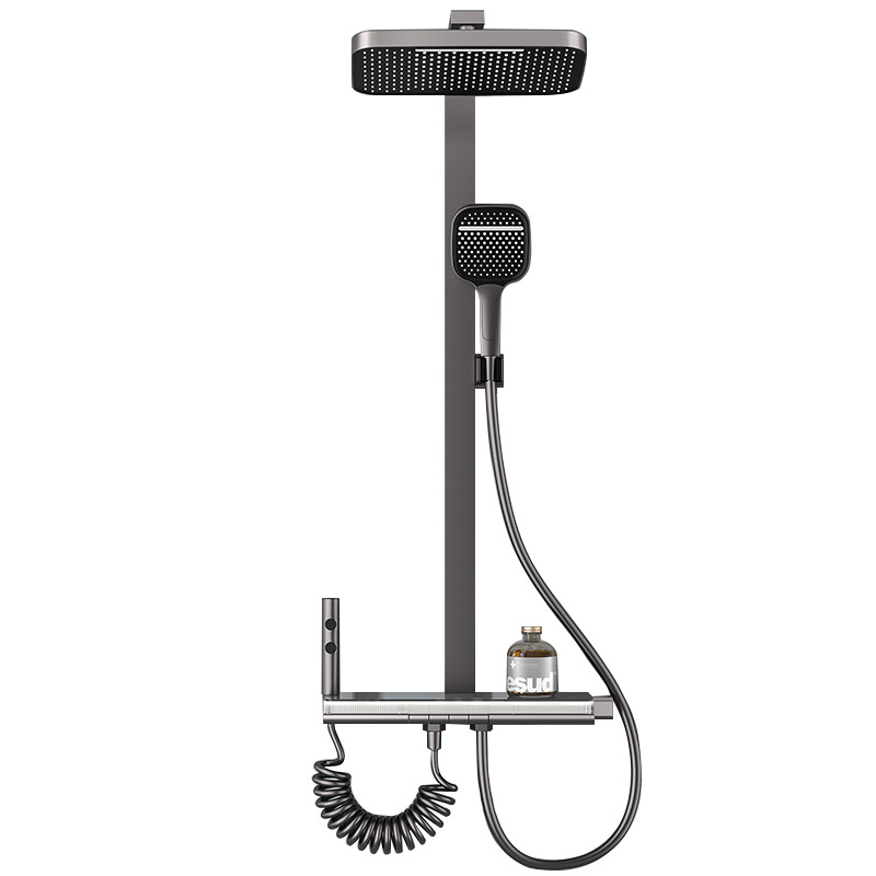 A complete set of constant-temperature piano key shower heads, a full set of multi-functional pressure-increasing bathroom and household shower head kits Item Picture