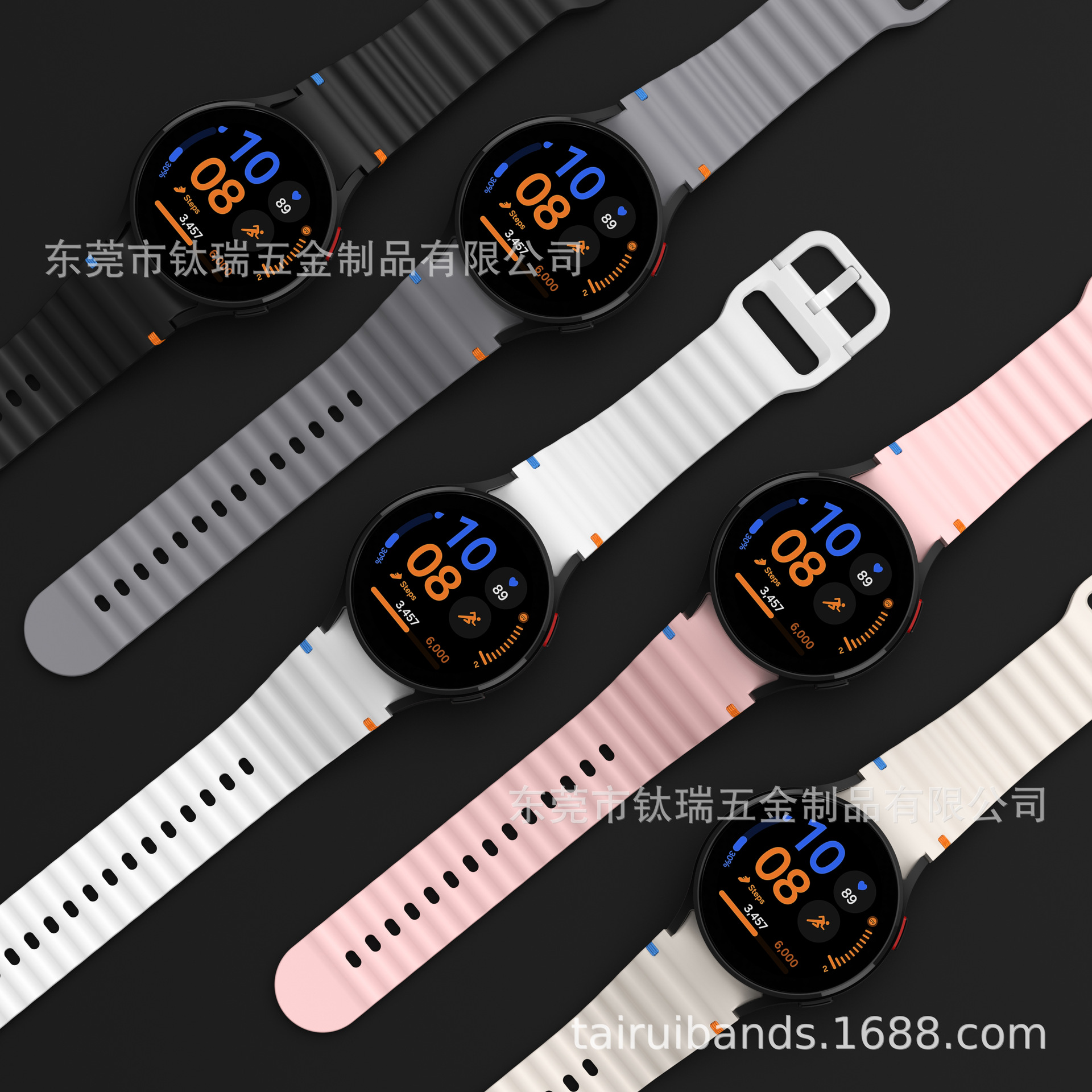 Applicable to the official Galaxy watchFE/6/5/4 with wavy seam silicone strap of Samsung Watch 7 Application Scenario