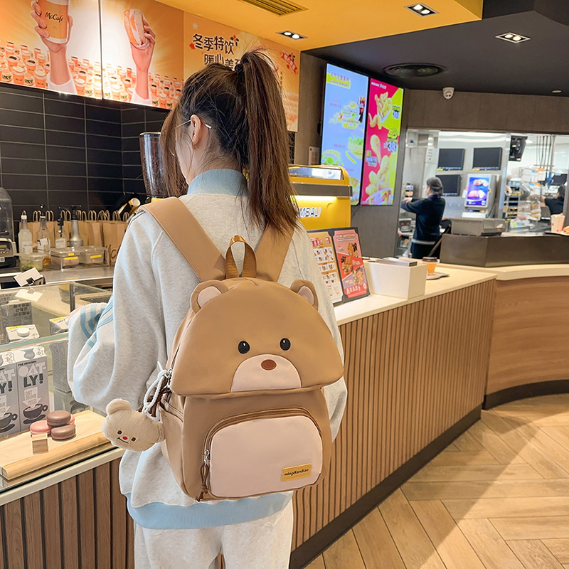 Kindergarten schoolbag, cartoon, casual, versatile, large-capacity, cute children's schoolbag, bear backpack for export Application Scenario