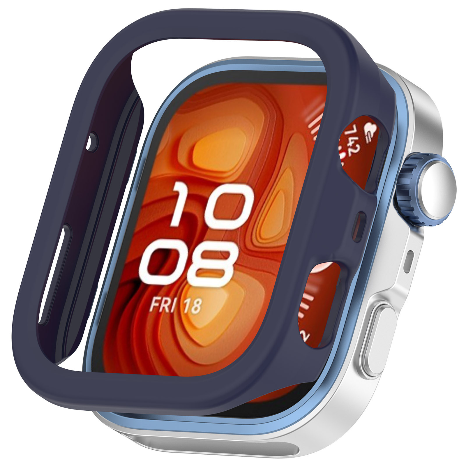 Huawei Fit4 watch case PC semi-enclosed hollow watch case Huawei fit4 pro semi-enclosed watch case Specification drawing