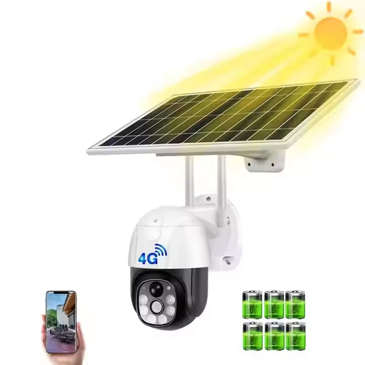 Cross-border solar monitoring camera 4G outdoor ultra-clear night vision solar camera mobile phone remote monitor Item Picture