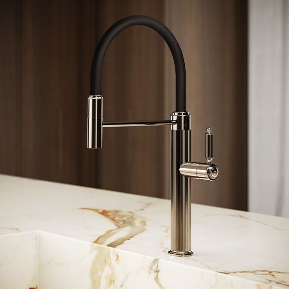 Muku Gessi's all-copper cold and hot European-style kitchen swivel universal pull-out household faucet full figure
