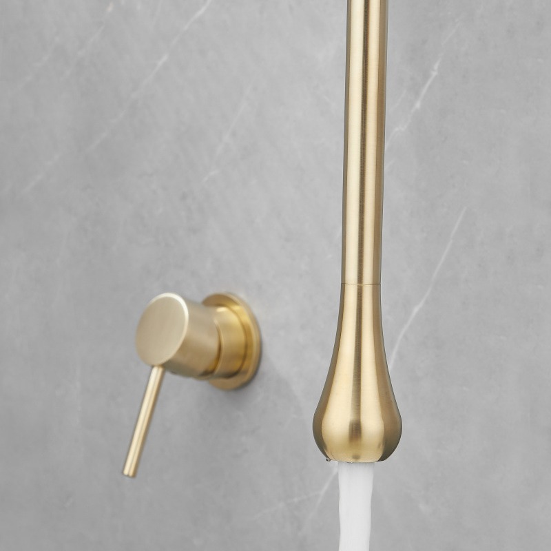 The length of the hanger can be changed to a wall-mounted concealed ceiling water drop faucet creative art hanger with a single-hole countertop control for cooling and heating full figure
