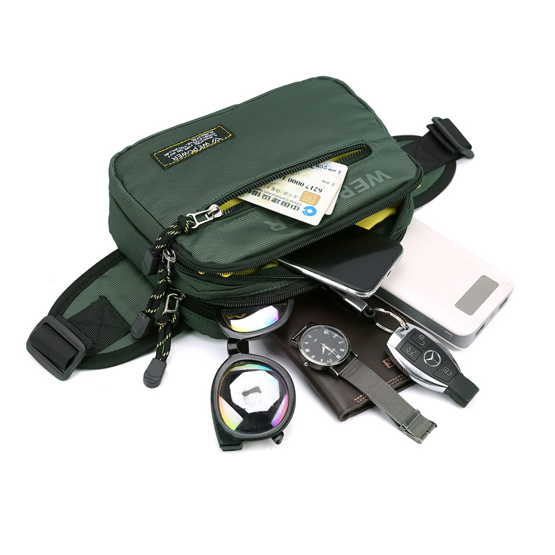 Factory wholesale men's and women's chest bags, sports outdoor casual waist bags, new large-capacity couple single-shoulder crossbody bags, trendy bags Item Picture