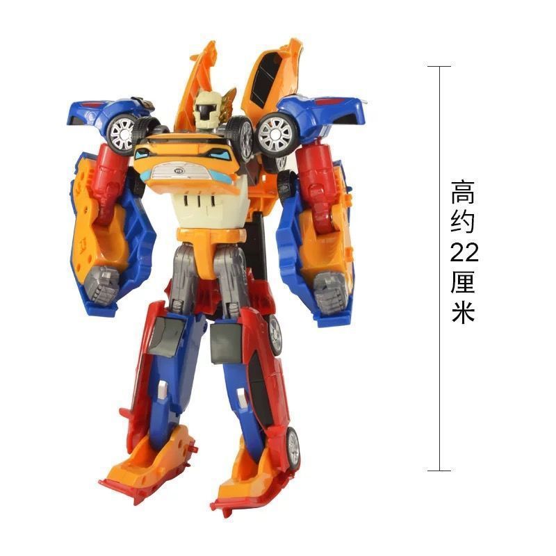 Three combined robots of the Korean transformable Tobo brothers, each equipped with an anime King Kong autobot for children Application Scenario