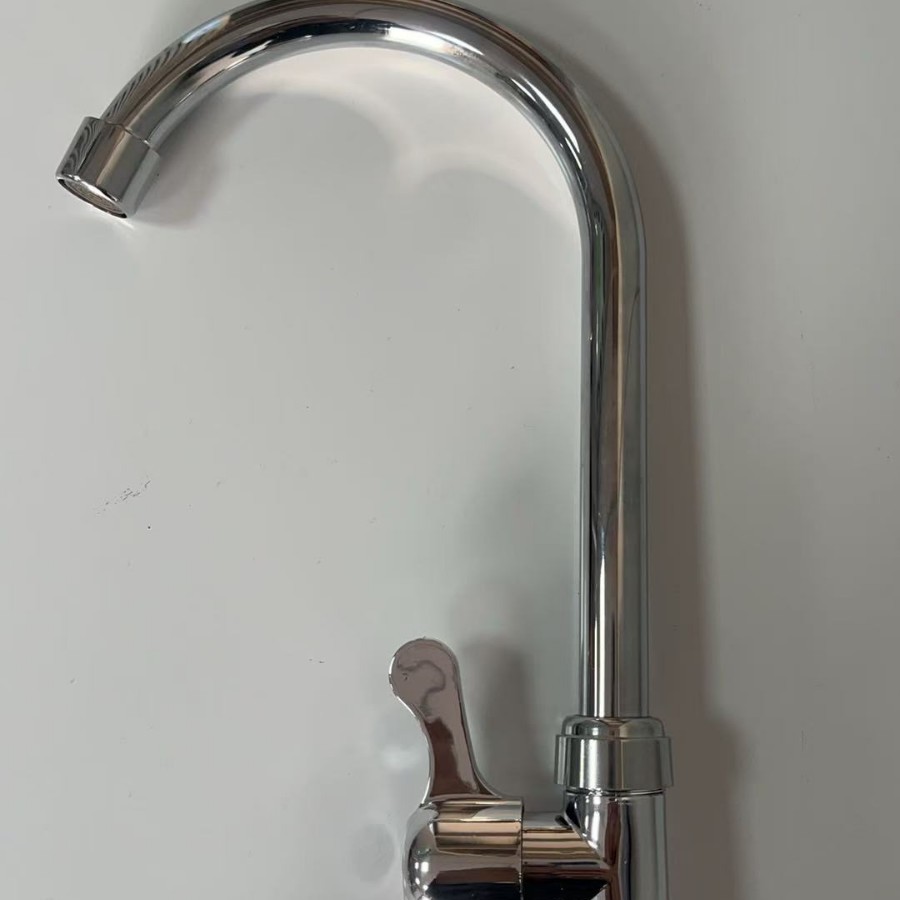 Vertical kitchen sink faucet, 4-point single cold faucet, alloy three-ring vertical single faucet details Picture