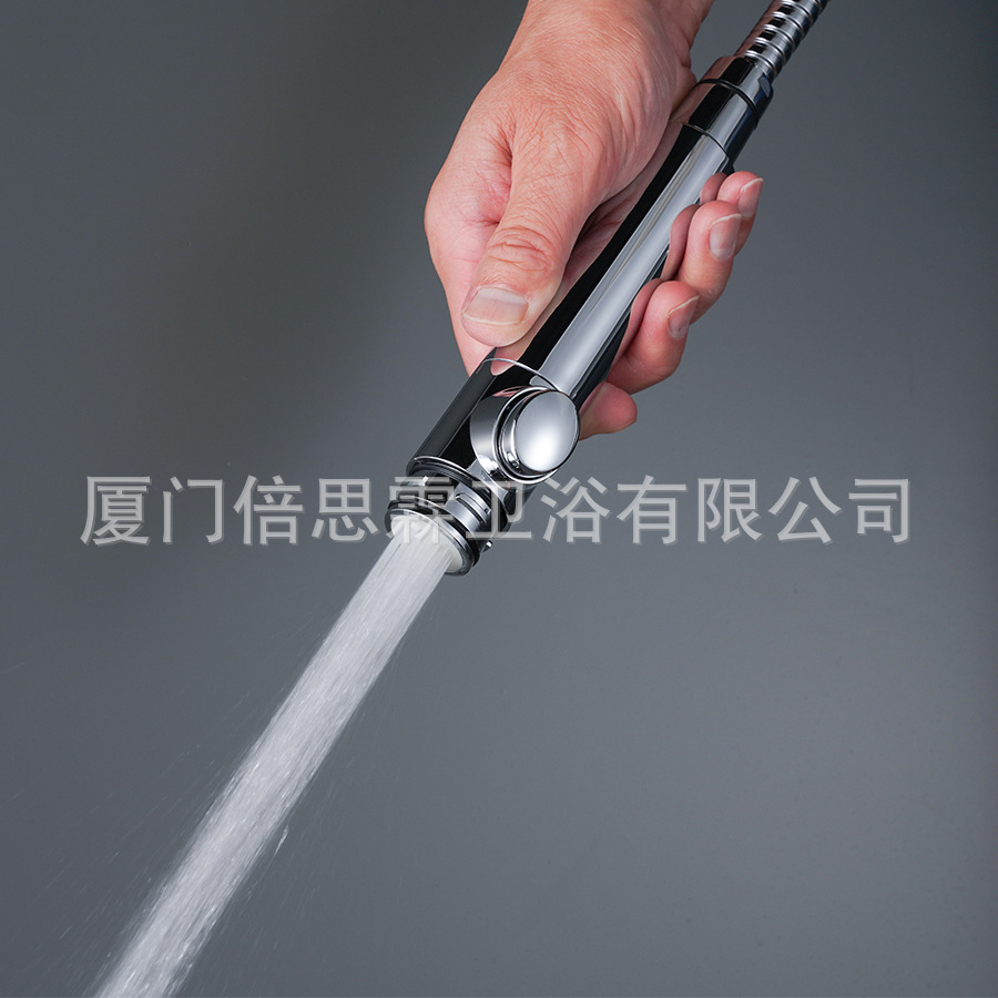Xiamen factory direct sales one-click water-stop shower head, three-speed pressure-increasing handheld shower head with spray gun flushing function Application Scenario