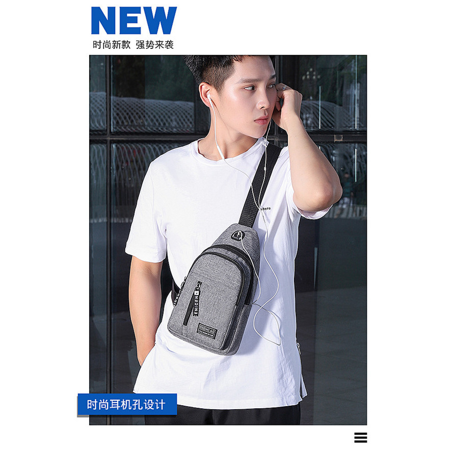 Men bag: Fashionable, convenient and casual chest bag, Oxford fabric, sporty and casual shoulder bag, short trip travel chest Application Scenario