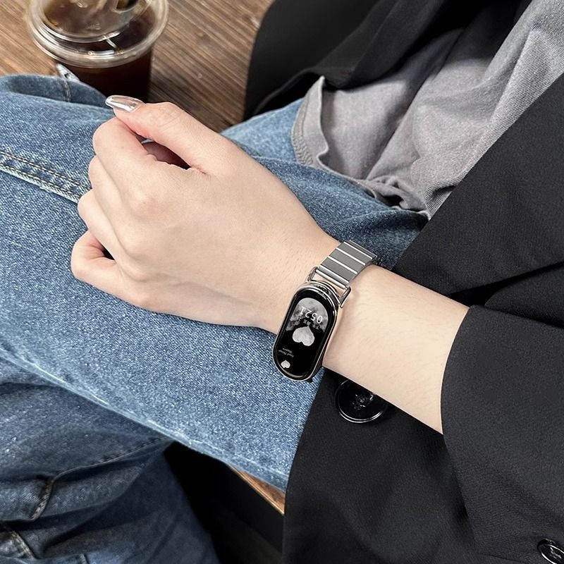Compatible with the Mi Band 8/9 wristband nfc for both men and women, one 8/9 generation NFC can replace the stainless steel business model shell watch details Picture