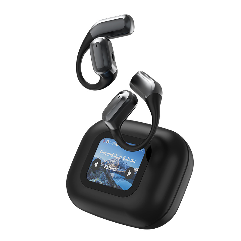 Cross-border AI translation headphones: Simultaneous interpretation in 144 languages, panoramic surround sound effect, smart color screen, and ultra-long battery life Item Picture
