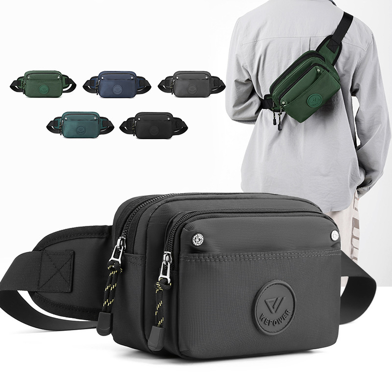 wepower's new outdoor waist bag, water-repellent chest bag, lightweight and convenient crossbody bag, sports running phone bag full figure