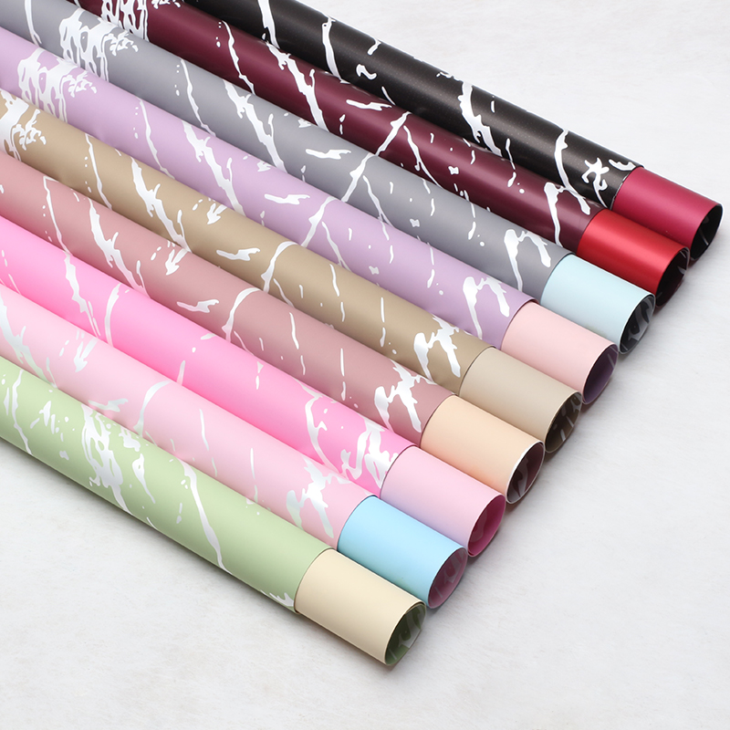 Marble, Ouya paper, flower wrapping paper, pattern, high-end feel, plastic film, waterproof, flower shop floral art Application Scenario