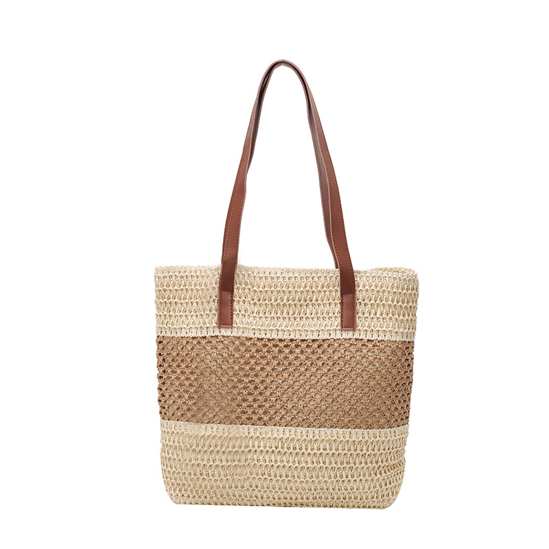 The cross-border large-capacity straw woven tote bag 2025, a new summer fashion and versatile beach bag, and a commuter underarm bag are selling well Item Picture