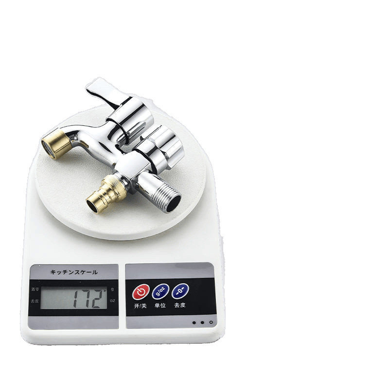 Copper washing machine faucet for dual use, one inlet and two outlets, four-part water faucet, mop sink, extended quick-opening stainless steel faucet factory Item Picture