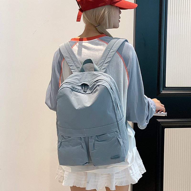 Colorful Fox Japanese and Korean simple and versatile women's backpacks for travel, soft and large capacity for students' commuting details Picture