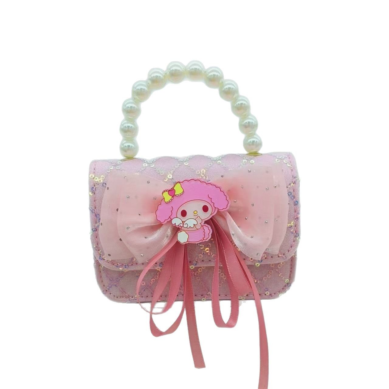 The Melody Pearl hand-held princess bag, the crossbody Kumi accessory bag, the bow girl lucky money bag, and the chain are small Item Picture