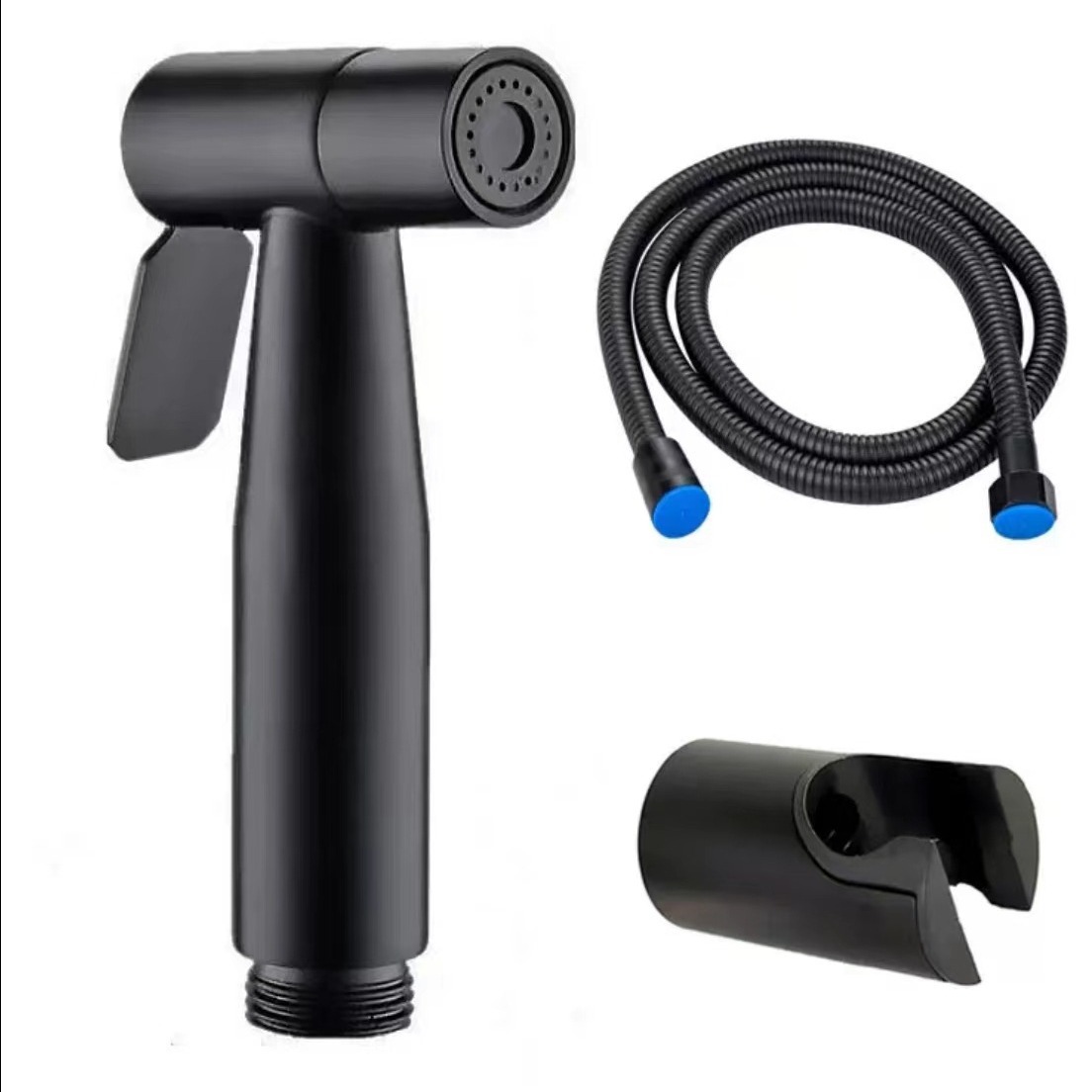 Cross-border foreign trade black women's washbasin, plastic women's washbasin set, pressurized nozzle, toilet spray gun, flushing spray gun details Picture