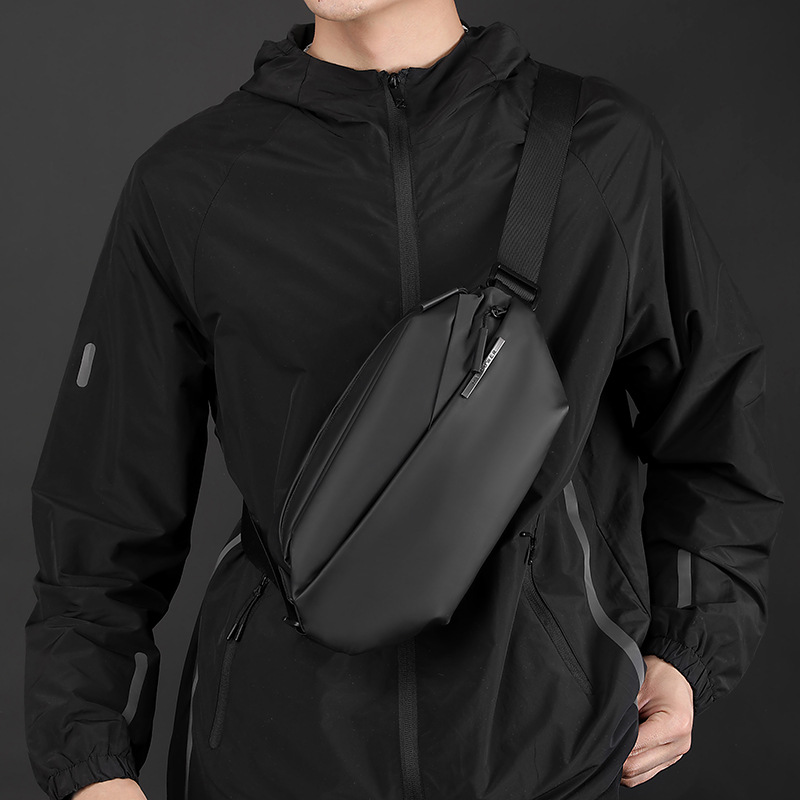 WEPOWER's new men's chest bag, casual and fashionable crossbody bag, motorcycle backpack, cycling waist bag and sports single-shoulder bag Specification drawing