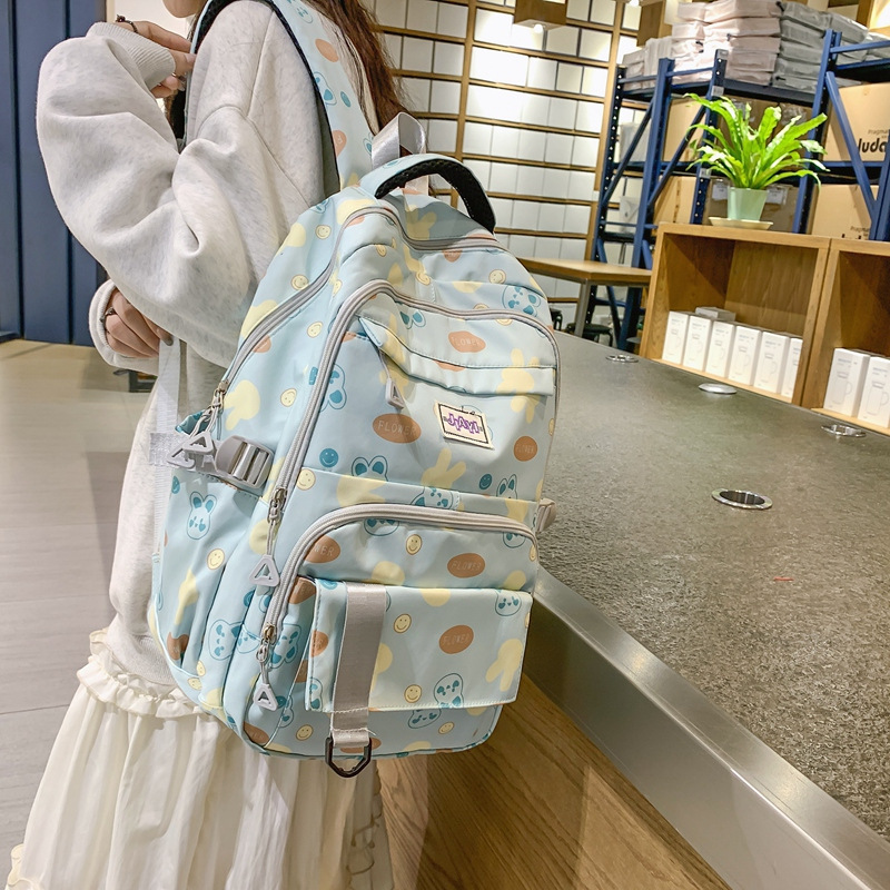 ins large-capacity backpack for female high school and junior high school students, birthday schoolbag for primary school, outdoor leisure travel backpack Specification drawing