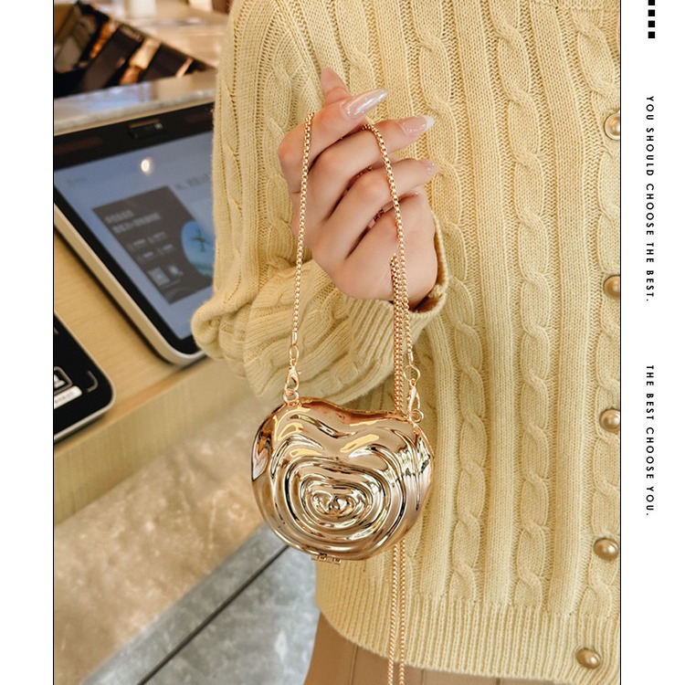 Metal small change bag 2025 new style, European and American cross-border mini acrylic small bag, hanging decoration, single-shoulder crossbody women's bag full figure