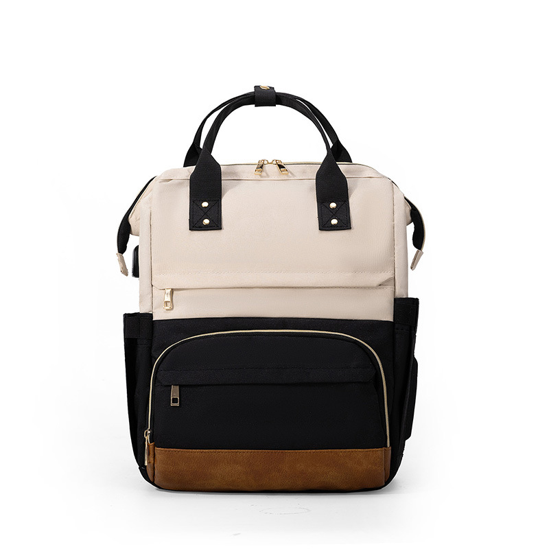 Cross-border exclusive lightweight and durable mom bag, taking kids out backpack, multi-functional large-capacity mother and baby bag Item Picture