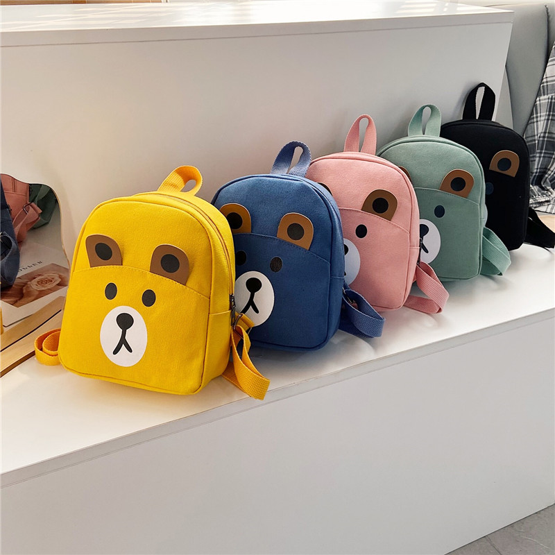 Cute children's schoolbags, baby backpacks, cartoon bear backpacks for kindergartens, and fashionable backpacks for primary school students full figure