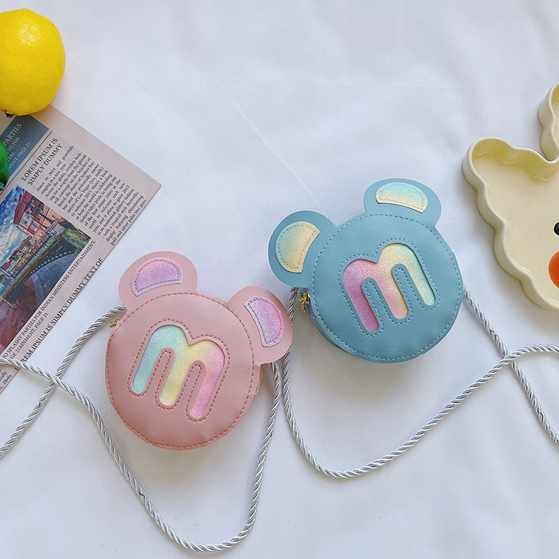 Creative sequined rainbow single-shoulder bag for girls, cartoon children's bag 2021 New style, cute girls' crossbody bag, coin purse full figure