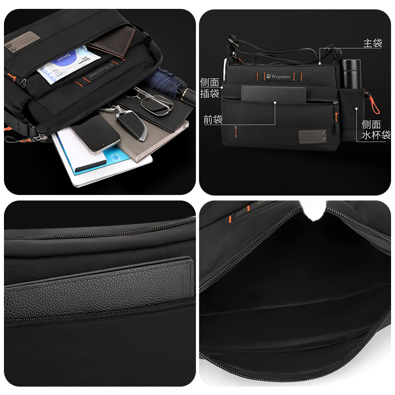 WEPOWER's new men's trendy crossbody bag is a versatile and casual men's bag for outdoor trips. It's a single-shoulder crossbody bag Application Scenario