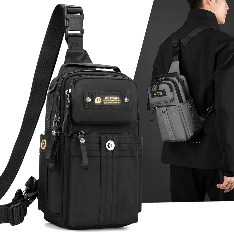 WEPOWER's new outdoor commuting chest bag, casual multi-functional backpack, lightweight single-shoulder crossbody bag full figure