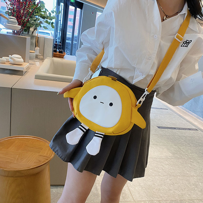 The new 2024 children's egg-shaped party backpack is a cute cartoon canvas single-shoulder bag and a fashionable and stylish small backpack Specification drawing