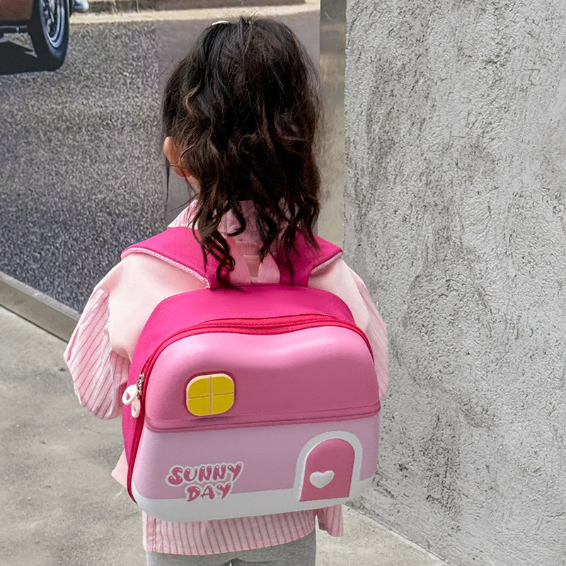 New flashing light children's schoolbag hard shell bag for boys and girls aged 2 to 6 cartoon backpack, lightweight and lightweight kindergarten schoolbag Specification drawing