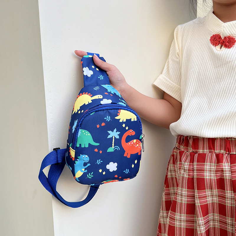 Children's bag, cute and playful dinosaur print baby coin purse, mother and baby supply, new foreign trade boys' and girls' chest bag details Picture