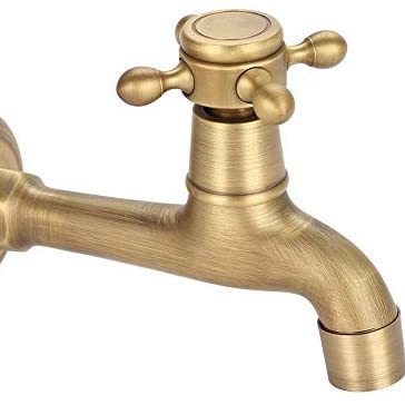 Copper antique European style retro 4 points 6 points single-cooling washing machine faucet mop sink extended faucet faucet nozzle bathroom full figure