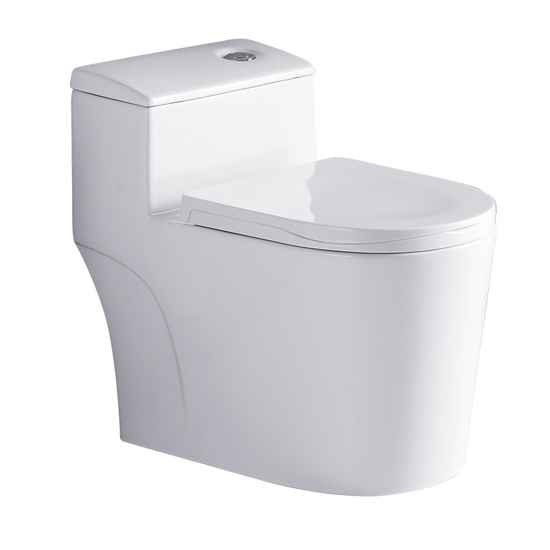 Simple household toilet, bathroom, ceramic sanitary ware, flush toilet, anti-odor, large-diameter siphonic sitting toilet Item Picture