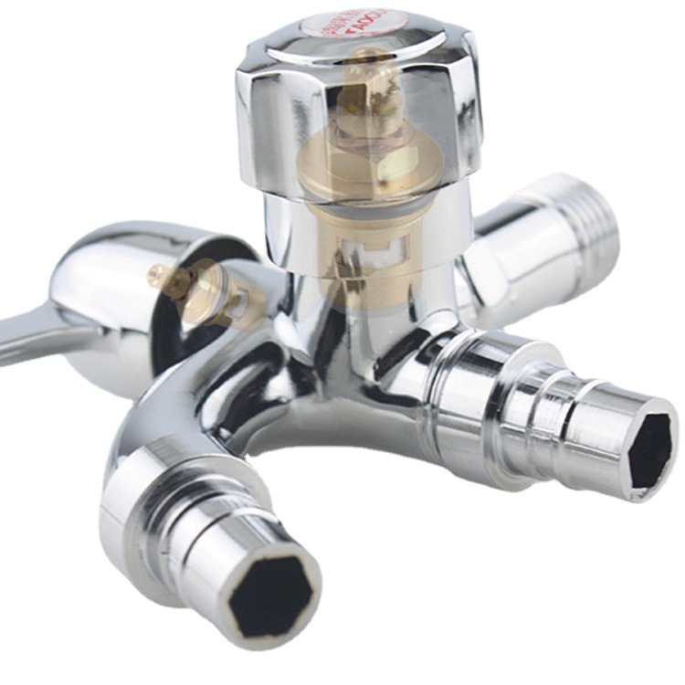 Supply faucet faucets with double-head wall-insertion wrench-type faucets and single-cooling washing machine faucets with one inlet and two outlets Item Picture