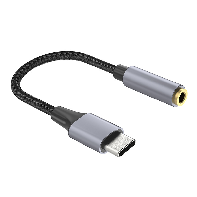 Compatible with Huawei, Honor, Xiaomi and Apple 15 headphones adapter Type c to 3.5mm round hole audio adapter Item Picture