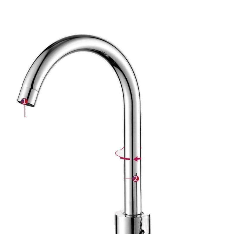 Kitchen cold and hot sink, sink, all-copper single-cooling rotating ball household faucet, cross-border Item Picture