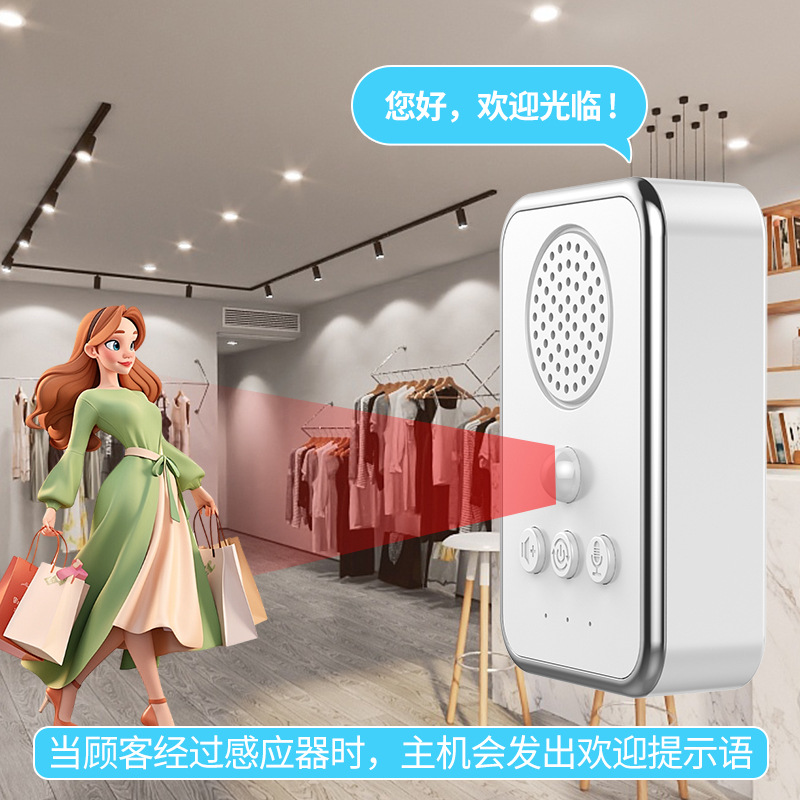Welcome to the voice prompter, doorbell sensor, welcome device, small loudspeaker, store entry announcement device details Picture