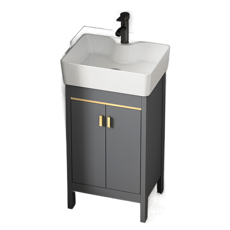 Floor-standing bathroom cabinet, small-sized bathroom washbasin combination, space ultra-narrow washbasin, washbasin and sink, simple Item Picture