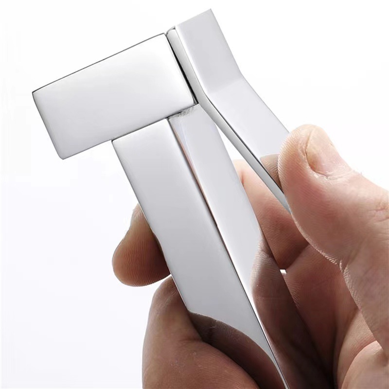 Square copper washbasin spray gun, bathroom high-pressure toilet companion, bathroom pressurized flushing nozzle, square spray gun details Picture