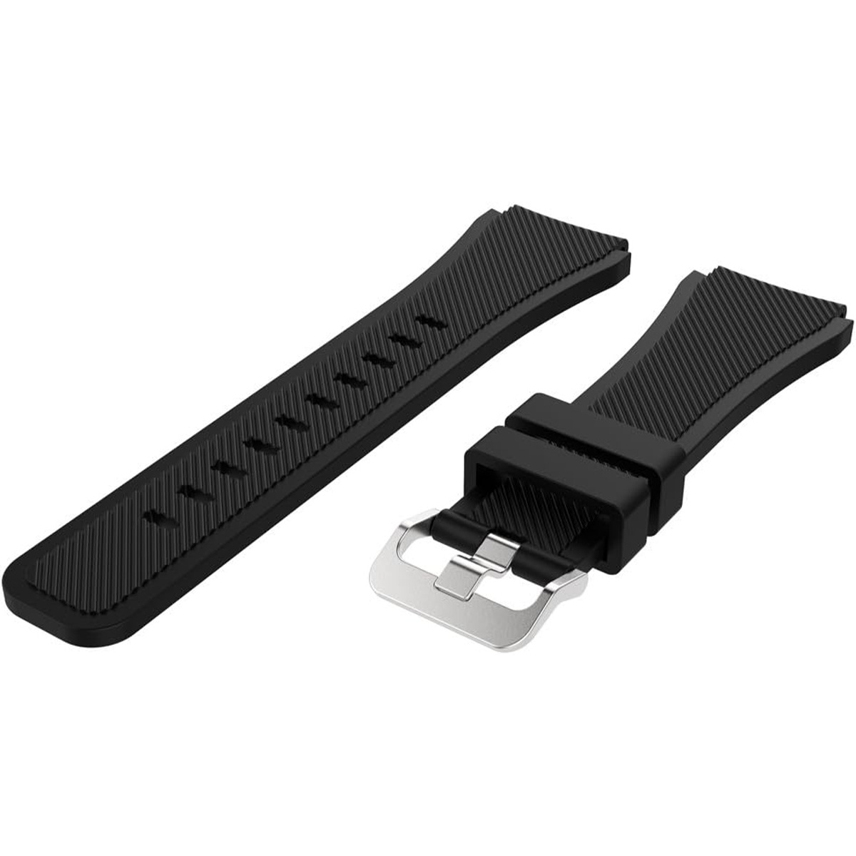 Compatible with Samsung S3 twill silicone strap 20/22mm, quick-release lugs, official same single-color silicone strap from Huawei Item Picture