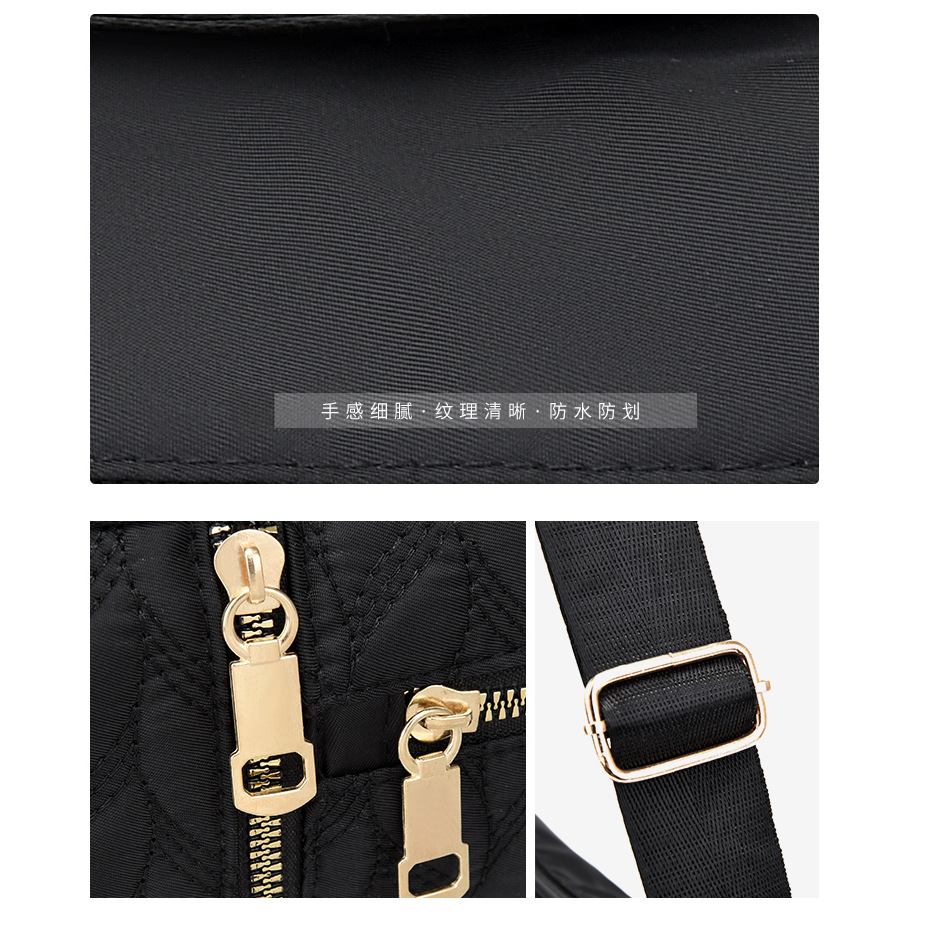 New fashionable single-shoulder bag, women's embroidered and woven multi-layer large-capacity crossbody bag, lightweight mommy bag for middle-aged women details Picture