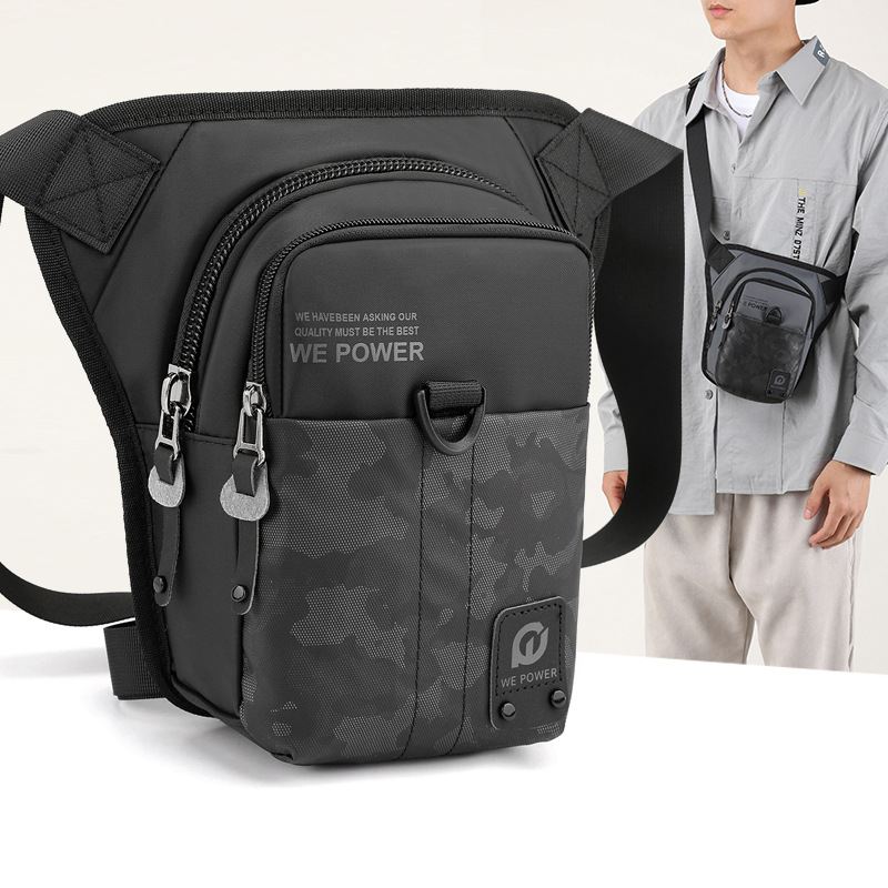 WEPOWER's new men's outdoor leg bag, casual and trendy chest bag, crossbody bag, and multi-functional cycling and fishing waist bag full figure