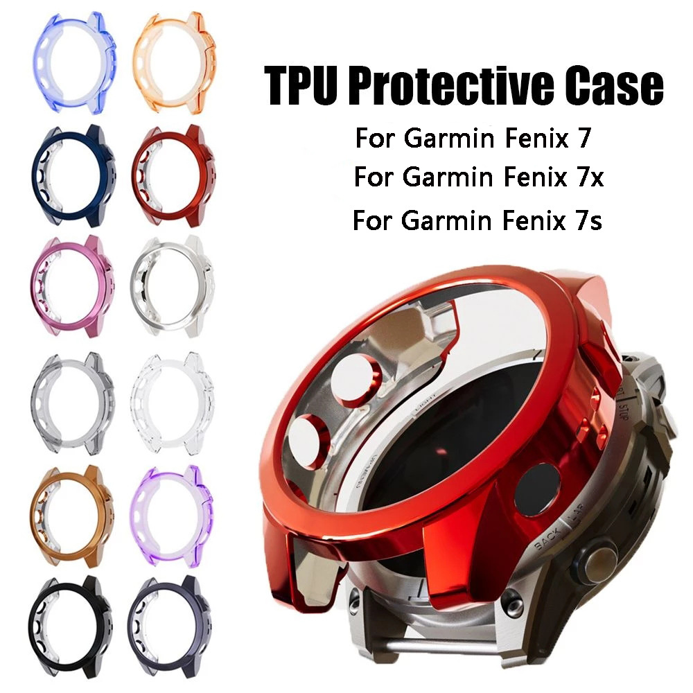 Suitable for Garmin Fenix7 watch case, Garmin Fenix7S 7X semi-enclosed TPU silicone soft case full figure