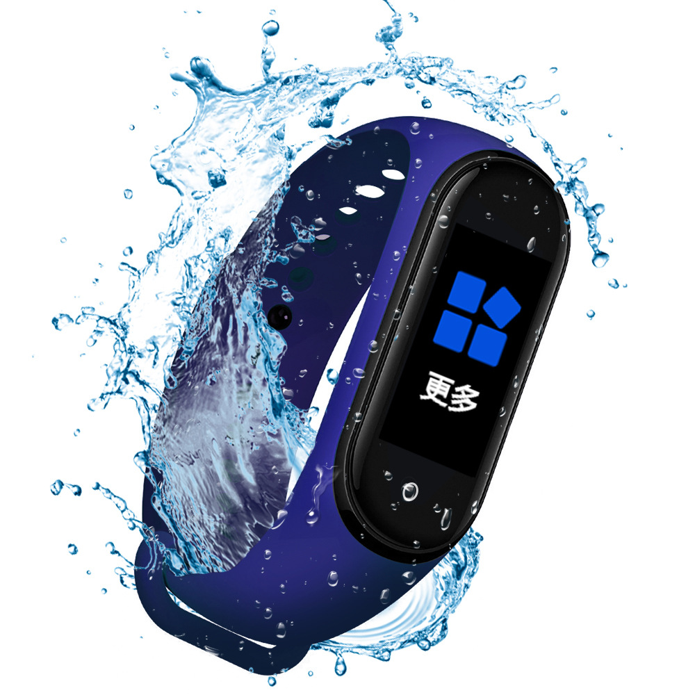Bluetooth sports step count information reminder alarm clock heart rate sleep health monitoring gift M4 smart bracelet details Picture