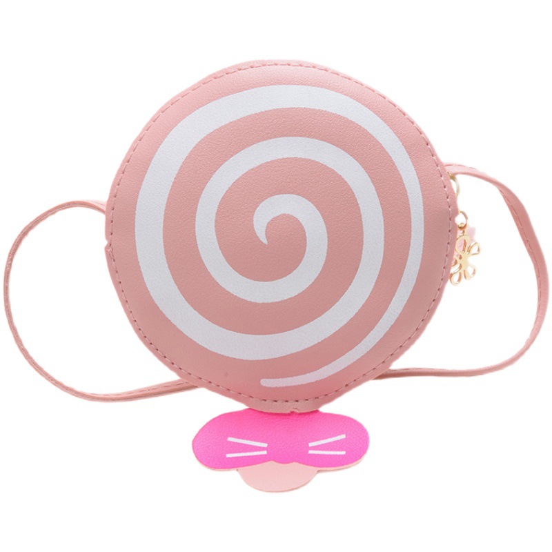 Cute children's bags 2022 new cartoon lollipop baby coin purse, cute single-shoulder crossbody bag, trendy bag Item Picture